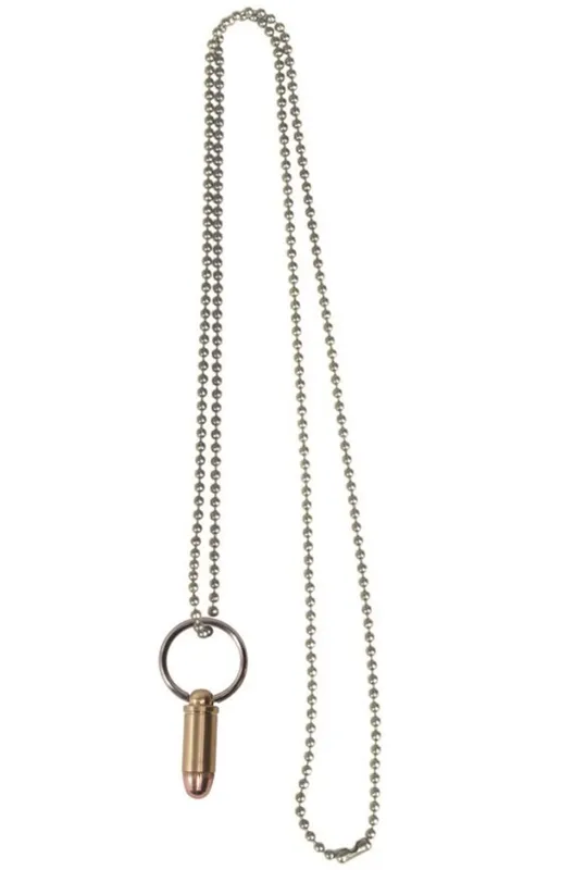 Necklace with Bullet 9mm, Decoration