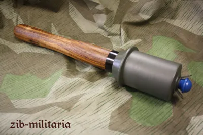Metal Decoration M43 German Stick Grenade, Feldgrau