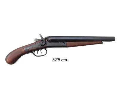 Doppelläufige Abgesägte Schrotflinte Aus Gussmetall, USA 1868 #1114