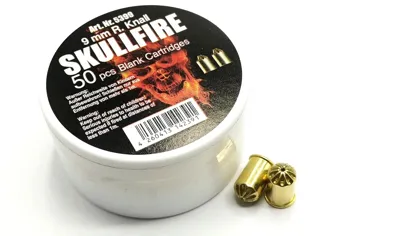 Skullfire 9mm R. Messinghülse, 50 Schuss, Sonderangebot - Pobjeda Technology