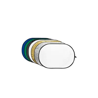 7 in 1 Goud, Zilver, Zwart, Wit, Transparant, Blauw, Groen Reflector Disc 120x180cm - Godox
