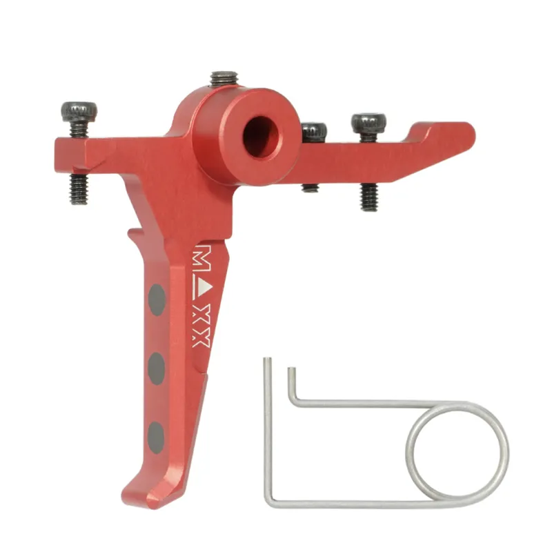 Maxx Model CNC Aluminum Advanced Speed Trigger (Style e) for MTW · Rojo