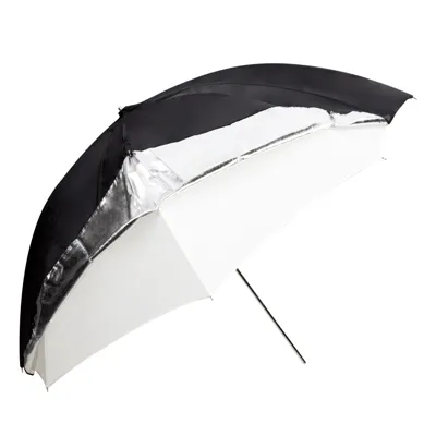 84cm Dual Duty Paraplu Zwart/Zilver/Wit - Godox