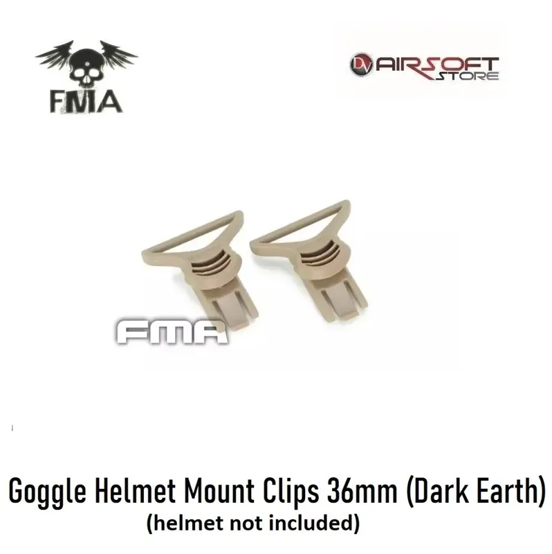 Goggle Helmet Mount Clips 36mm · Tan / FDE