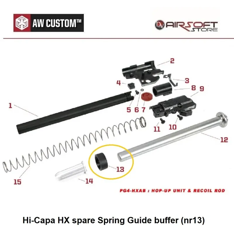 Hi-Capa HX Spare Spring Guide Buffer (NR13)