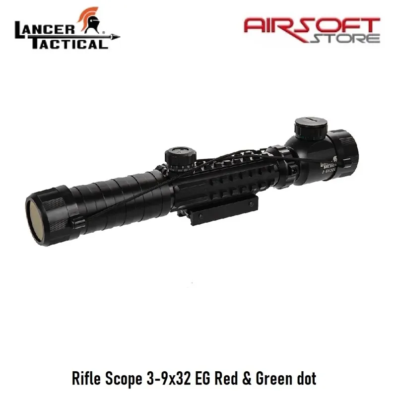 3-9x32 EG & Green Dot · Rojo