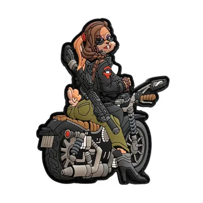 Patchlab BB Heads MYST Anna Biker-Bunny Rubber Patch