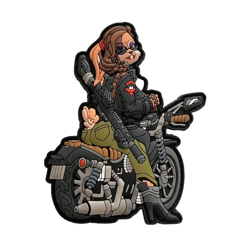 Patchlab BB Heads MYST Anna Biker-Bunny Rubber Patch