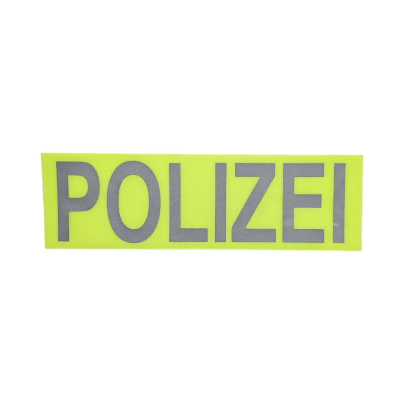 COP Polizei Patch Neongelb - Reflektierend 33x10 cm