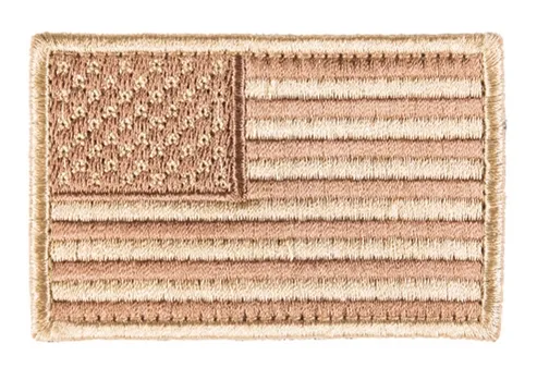 Patch Brodé Drapeau USA 4 x 6cm · Tan / FDE