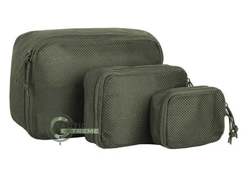 Mil-Tec Θήκες Οργανωτές Αποθήκευσης Mesh Pouch Set 3PCS Λαδί