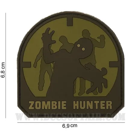 Patch PVC 3D Zombie Hunter Arid con Velcro 101
