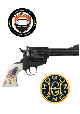 Grip 83023 Blackhawk/Vaquero Scrimshaw Ivory Polymer - Eagle with Flag - Hogue