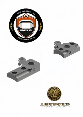 51709 QR Weatherby Mark V 2-PC Base Matte - Leupold