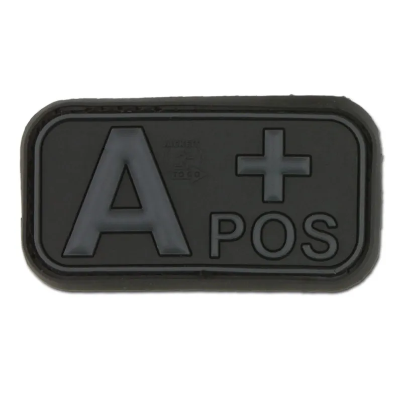 Bundeswehr Original 3D Blutgruppenpatch · Negro