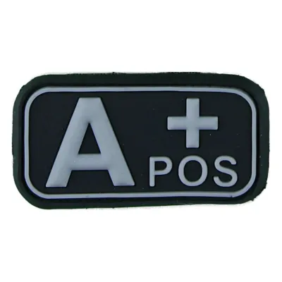 3D Blutgruppenpatch Weiß - Bundeswehr Original