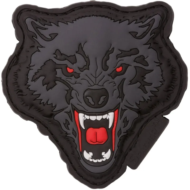 Jackets to go 3D Patch Angry Wolf Head