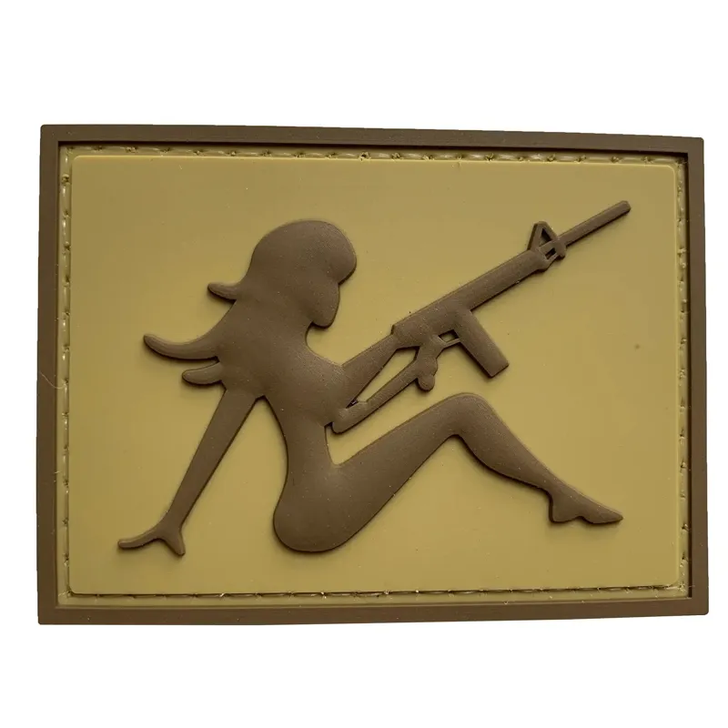 ASMC 3D Patch Girl with Rifle · Tan / FDE