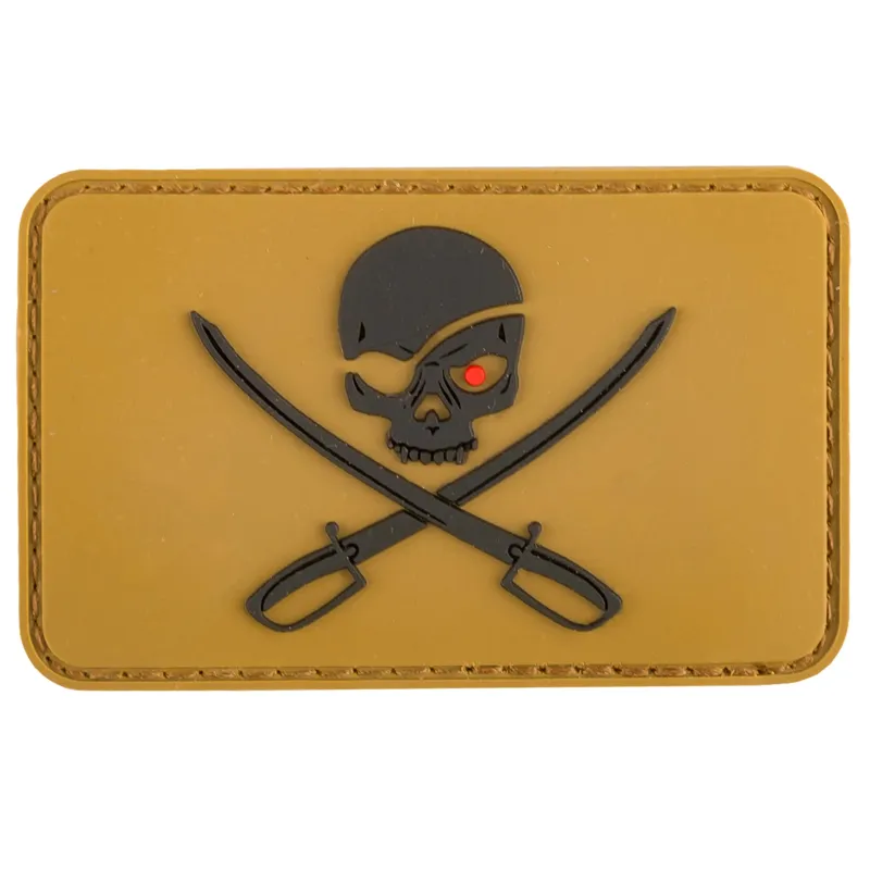 MFH 3D Patch Skull with Swords · Coyote