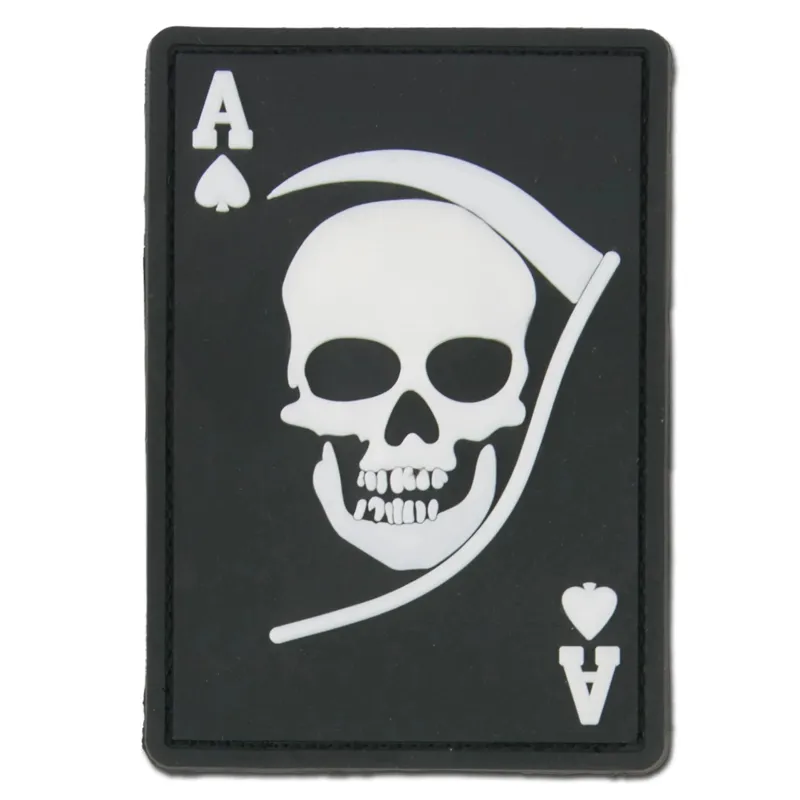 Bundeswehr Original 3D-PATCH Death Ace · Negro