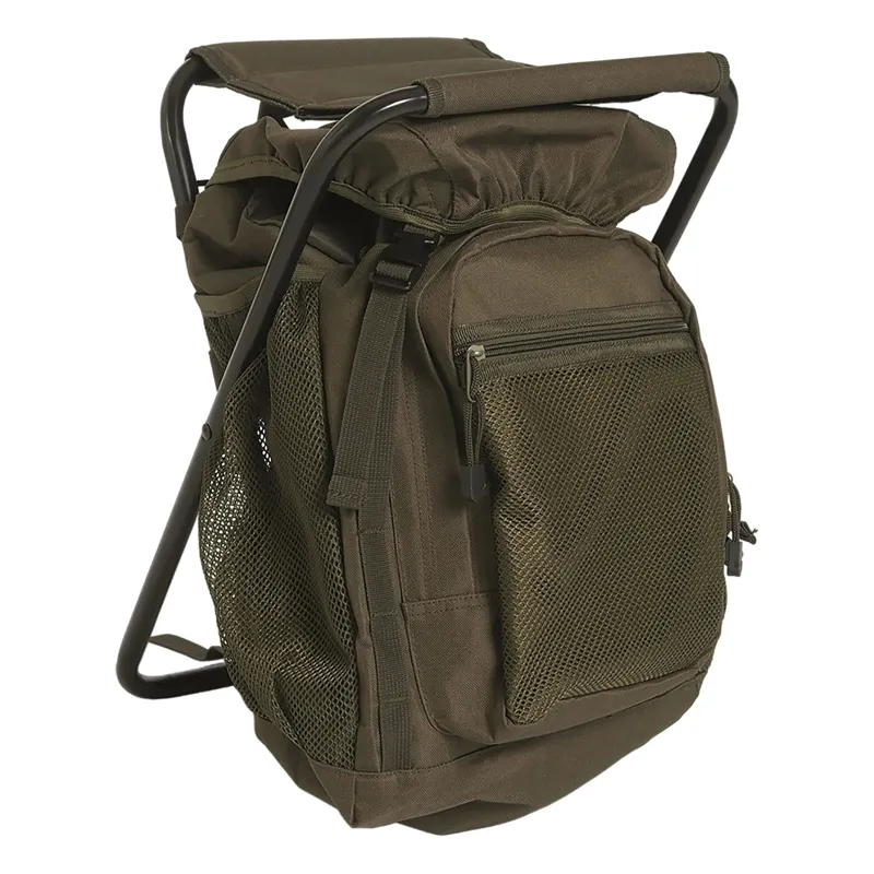 Mil-Tec Ansitzrucksack Mit Hocker 20 L · Verde / OD