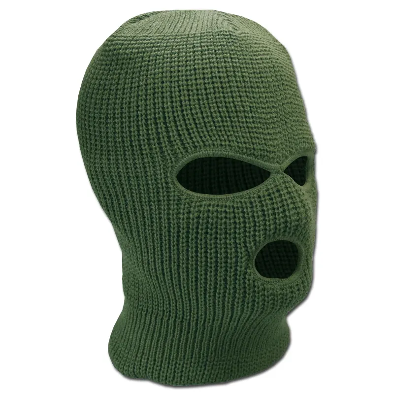 Mil-Tec Balaclava 3-LOCH · Verde / OD
