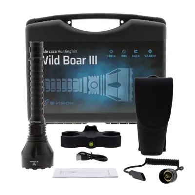 Kit de Caza Linterna WILD BOAR III 3.000 Lúmenes - B-Vision