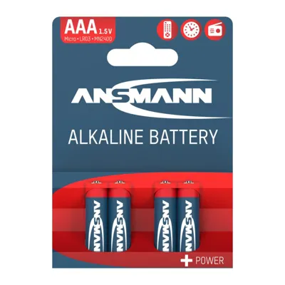 Batterie Alkaline Micro AAA LR03 4ER-PACK - Ansmann