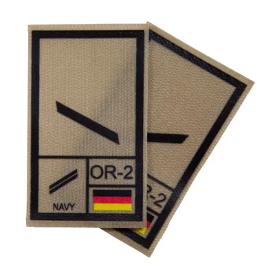 BW Rangabzeichen International Bedruckt Marine Klett Für KBS SK - NfD