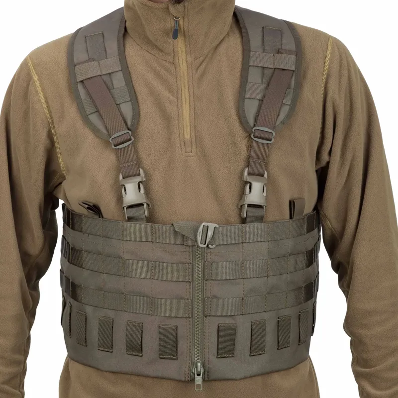 Zentauron Chest Rig Modular Split Front Steingrau · Verde / OD