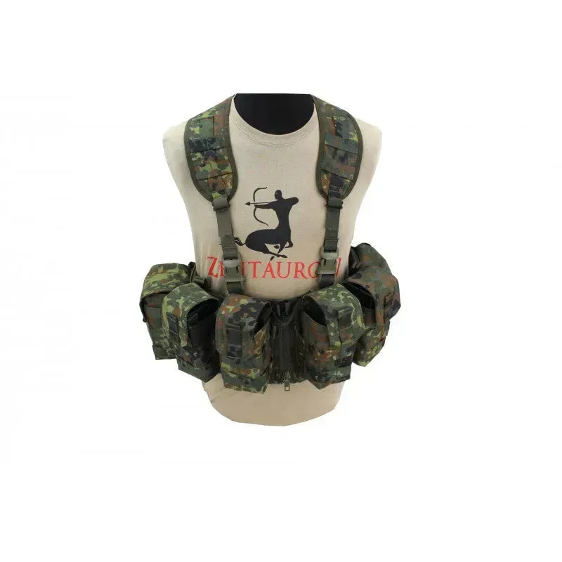 Zentauron Chest Rig Nonmodular Split Front · Flecktarn