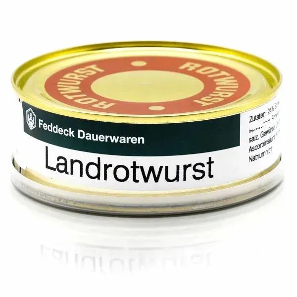 Feddeck Dauerwaren Dosenwurst Landrotwurst 200 g