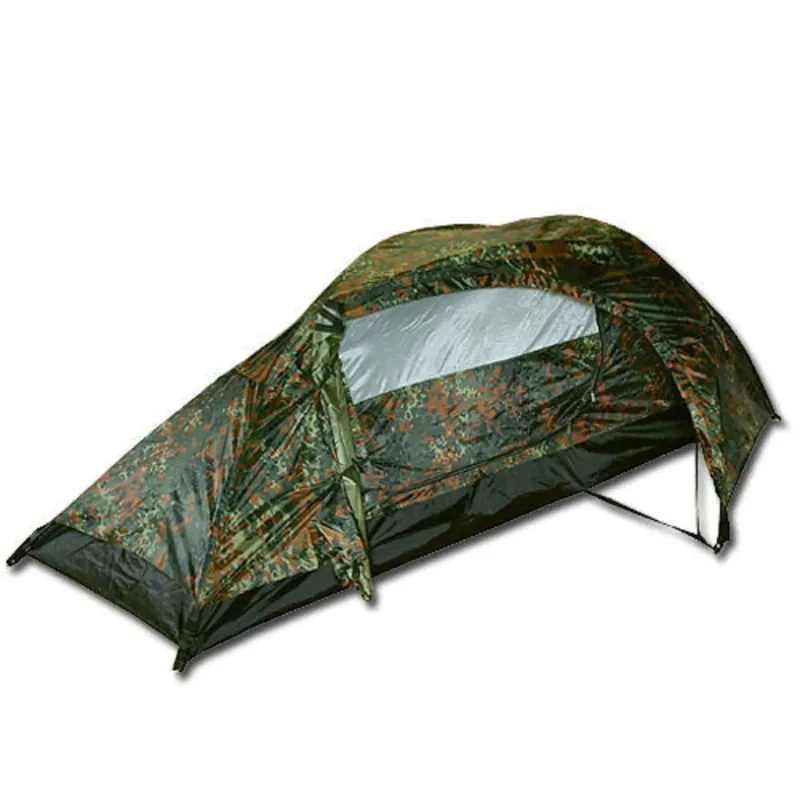 Mil-Tec Einmannzelt Recom · Flecktarn