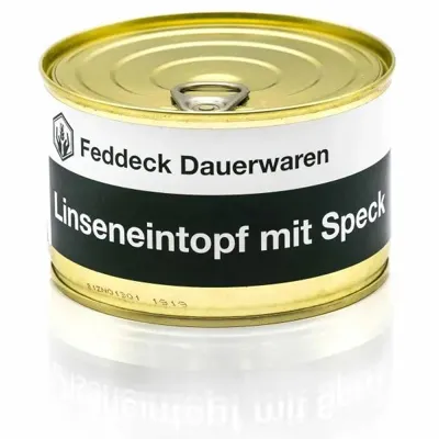 Fertiggericht Dose Linseneintopf Mit Speck 400 g - Feddeck Dauerwaren
