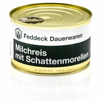 Fertiggericht Dose Milchreis Mit Schattenmorellen 400 g - Feddeck Dauerwaren