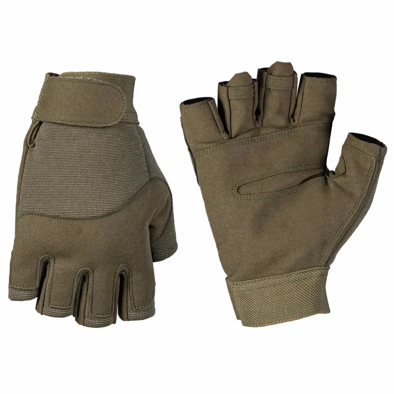 Mil-Tec Handschuhe Halbfinger Army Fingerlinge · Verde / OD