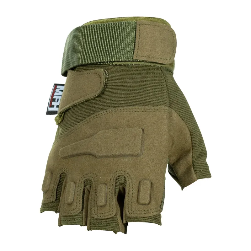 MFH Handschuhe Halbfinger Protect · Verde / OD
