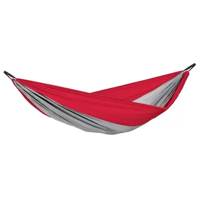 Hängematte Silk Traveller XXL Grau Rot - Amazonas