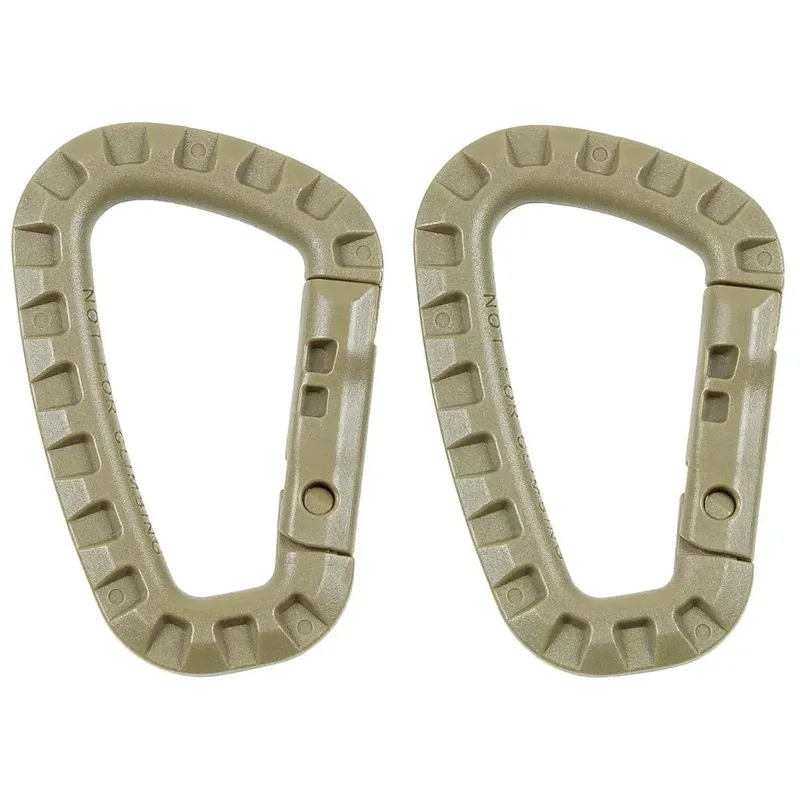 MFH Karabiner Kunststoff 2ER Pack · Coyote