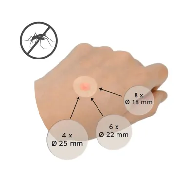 Mückenstich Pflaster 18 Stück (3 Größen) - BasicNature