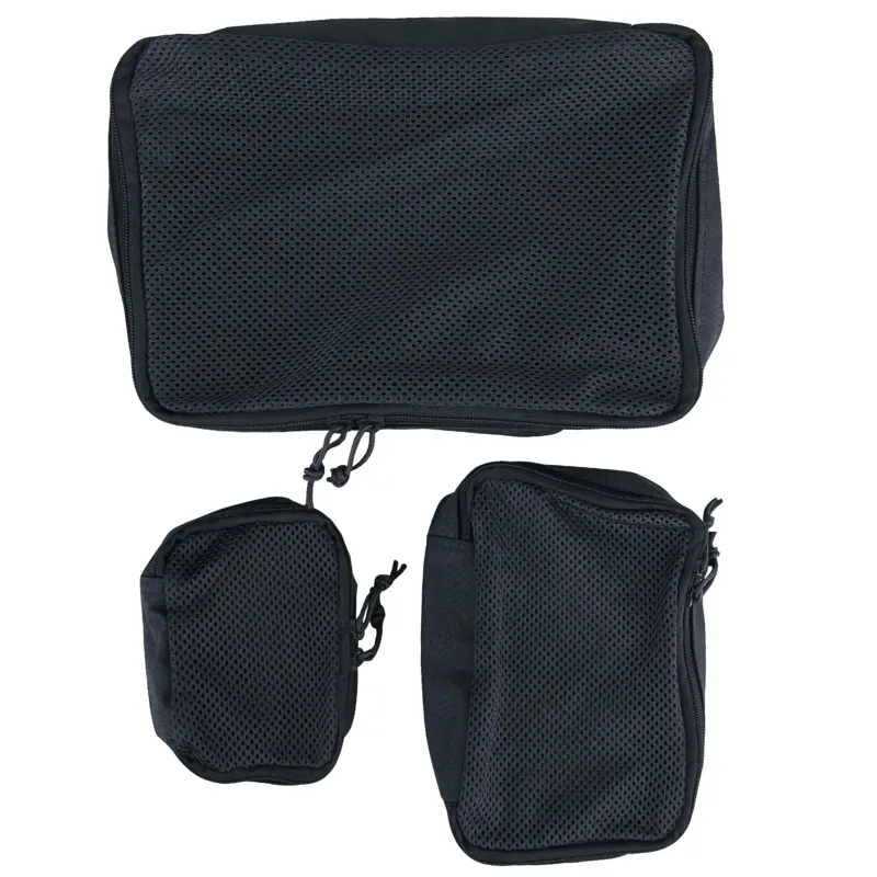 Mil-Tec Netz Pouch 3ER Set · Negro