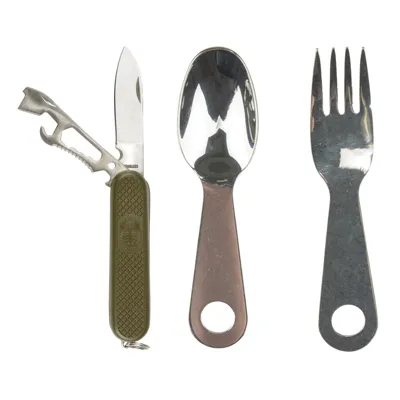 Outdoor Essbesteck-Set Mit Taschenmesser - Mil-Tec