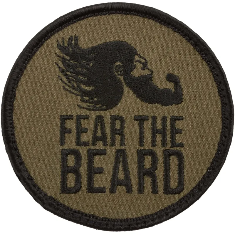 Café Viereck Patch Fear the Beard