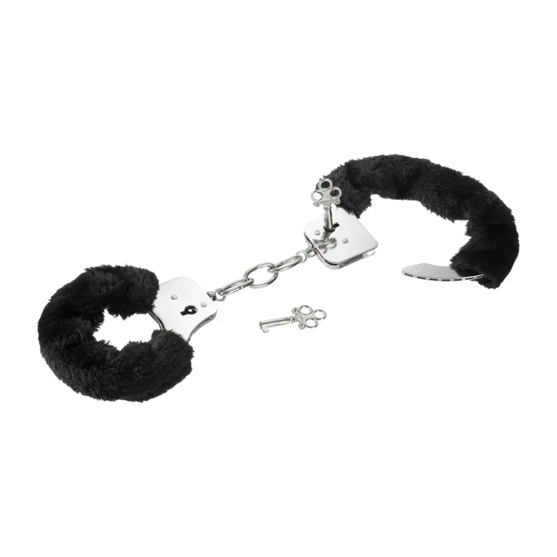 MFH Plüsch-Handschellen · Negro