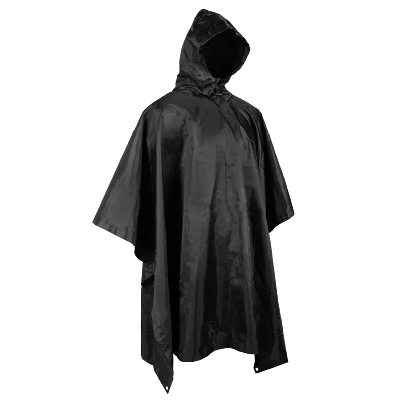 Mil-Tec Poncho Basic Ripstop · Negro