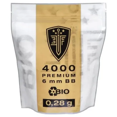 Premium Bio BBs 0.28 g Zipper-Bag Weiß 4000 St - Elite Force