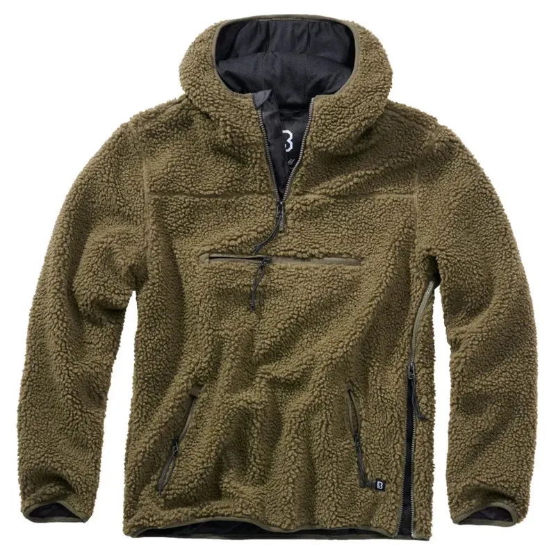 Brandit Pullover Teddyfleece Worker · Verde / OD