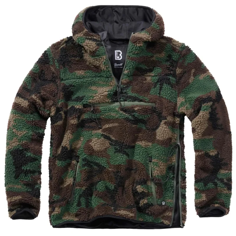 Brandit Pullover Teddyfleece Worker · Woodland