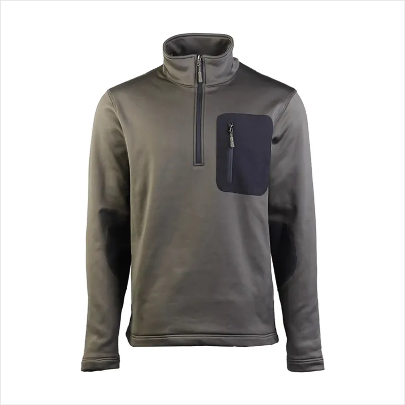 Mil-Tec Pullover Thermo-Fleece Zip · Verde / OD