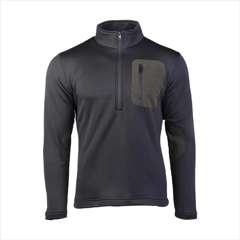 Mil-Tec Pullover Thermo-Fleece Zip · Negro